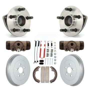 Rear Wheel Cylinders & Coated Drum Shoes Hardware Hub Bearing Kit (8Pc) For Toyota Matrix K7D-100976