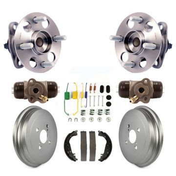 Rear Wheel Cylinders & Coated Drum Shoes Hardware Hub Bearing Kit (8Pc) For Toyota Yaris K7D-100982
