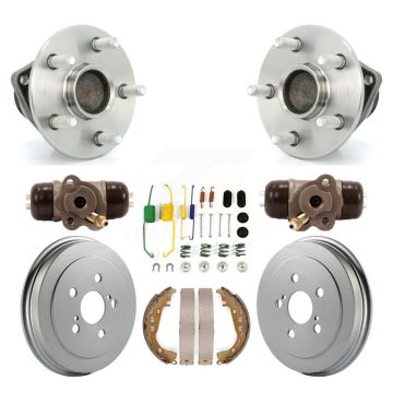 Rear Wheel Cylinders Coated Drum Shoes Hardware Hub Bearing Kit (8Pc) For 08 Toyota Prius K7D-100987