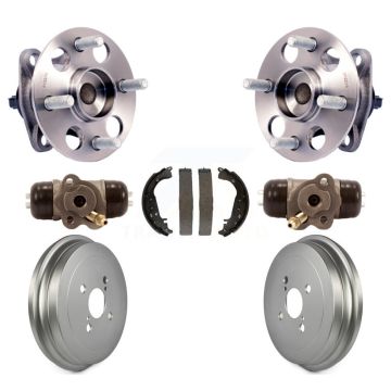 Rear Wheel Cylinders And Coated Drum & Shoes Hub Bearing Kit (7Pc) For Toyota Yaris K7D-100988