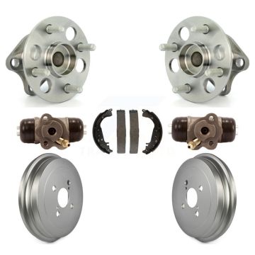 Rear Wheel Cylinders & Coated Drum Shoes Hub Bearing Kit (7Pc) For Toyota Yaris Non-ABS K7D-100989