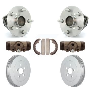 Rear Wheel Cylinders Coated Drum & Shoes Hub Bearing Kit (7Pc) For Toyota Matrix Pontiac K7D-100991