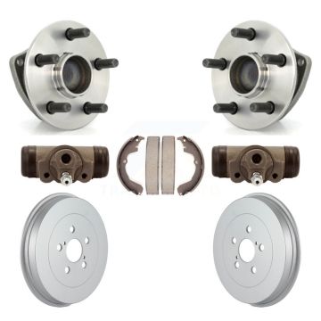 Rear Wheel Cylinders Coated Drum & Shoes Hub Bearing Kit (7Pc) For Toyota Matrix Pontiac K7D-100992