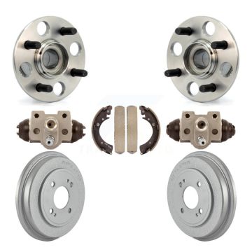 Rear Wheel Cylinders And Coated Drum & Shoes Hub Bearing Kit (7Pc) For Honda Civic K7D-100993