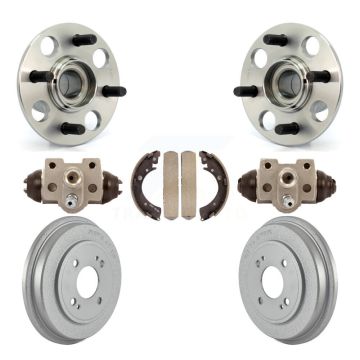 Rear Wheel Cylinders And Coated Drum & Shoes Hub Bearing Kit (7Pc) For Honda Civic K7D-100994
