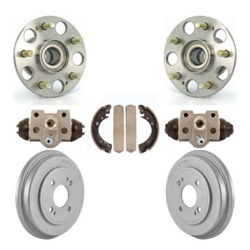 Rear Wheel Cylinders And Coated Drum & Shoes Hub Bearing Kit (7Pc) For Honda Civic K7D-100995