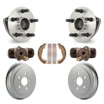 Rear Wheel Cylinders Coated Drum & Shoes Hub Bearing Kit (7Pc) For Toyota Corolla Celica K7D-100997