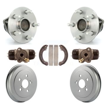 Rear Wheel Cylinders And Coated Drum & Shoes Hub Bearing Kit (7Pc) For Toyota Corolla K7D-100998