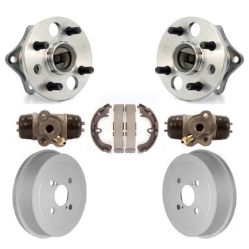 Rear Wheel Cylinders & Coated Drum Shoes Hub Bearing Kit (7Pc) For Toyota Corolla Prizm K7D-101000