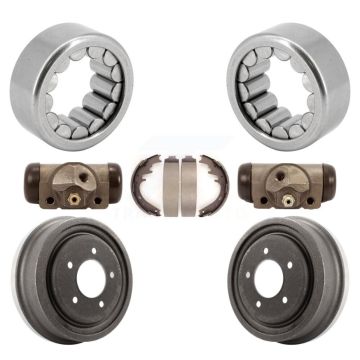 Rear Wheel Cylinders Drum & Shoes Bearing Kit (7Pc) For Ford F-150 With 9-3 4" Ring Gear K7D-101006