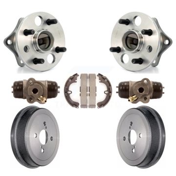 Rear Wheel Cylinders Drum & Shoes Hardware Hub Bearing Kit (7Pc) For Toyota Corolla Prizm K7D-101013