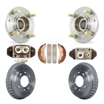Rear Wheel Cylinders And Drum & Shoes Hardware Hub Bearing Kit (7Pc) For Kia Spectra K7D-101018