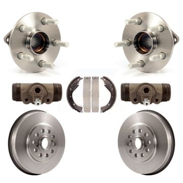 Rear Wheel Cylinders & Drum Shoes Hardware Hub Bearing Kit (7Pc) For Toyota Matrix Vibe K7D-101019