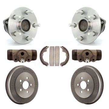Rear Wheel Cylinders & Drum Shoes Hardware Hub Bearing Kit (7Pc) For Toyota Matrix Vibe K7D-101020