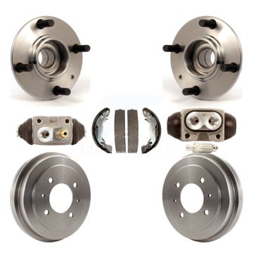 Rear Wheel Cylinders And Drum & Shoes Hardware Hub Bearing Kit (7Pc) For Hyundai Elantra K7D-101025