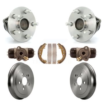 Rear Wheel Cylinders Drum & Shoes Hardware Hub Bearing Kit (7Pc) For Toyota Corolla Prius K7D-101033