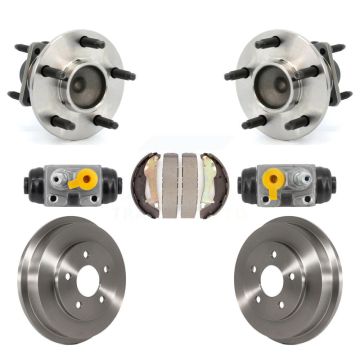 Rear Wheel Cylinders Drum & Shoes Hardware Hub Bearing Kit (7Pc) For Chevrolet Cobalt G5 K7D-101041