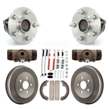 Rear Wheel Cylinders & Drum Shoes Hardware Hub Bearing Kit (8Pc) For Toyota Matrix Vibe K7D-101043