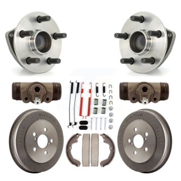 Rear Wheel Cylinders & Drum Shoes Hardware Hub Bearing Kit (8Pc) For Toyota Matrix Vibe K7D-101044