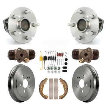 Rear Wheel Cylinders & Drum Shoes Hardware Hub Bearing Kit (8Pc) For 04-07 Toyota Prius K7D-101045