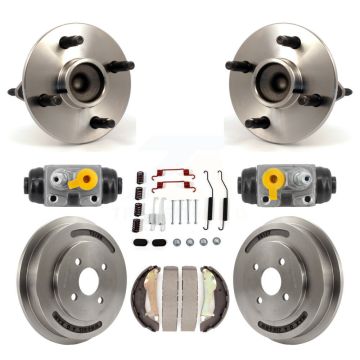 Rear Wheel Cylinders Drum & Shoes Hardware Hub Bearing Kit (8Pc) For Chevrolet Cobalt G5 K7D-101053