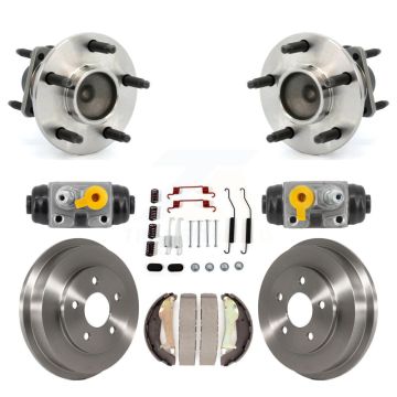 Rear Wheel Cylinders Drum & Shoes Hardware Hub Bearing Kit (8Pc) For Chevrolet Cobalt G5 K7D-101054