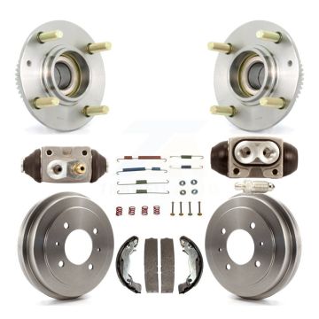 Rear Wheel Cylinders And Drum & Shoes Hardware Hub Bearing Kit (8Pc) For Hyundai Elantra K7D-101057