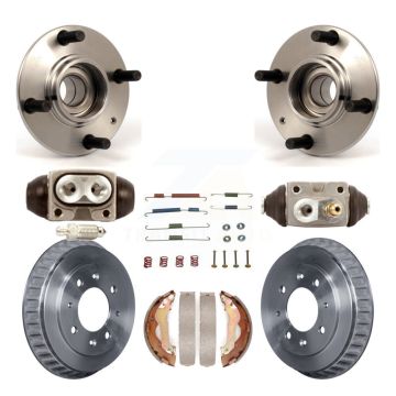 Rear Wheel Cylinders And Drum & Shoes Hardware Hub Bearing Kit (8Pc) For Kia Spectra K7D-101058