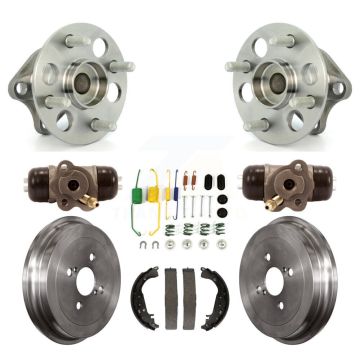 Rear Wheel Cylinders Drum & Shoes Hardware Hub Bearing Kit (8Pc) For Toyota Yaris Non-ABS K7D-101061