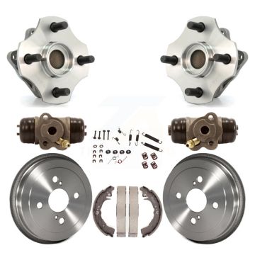 Rear Wheel Cylinders Drum & Shoes Hardware Hub Bearing Kit (8Pc) For Toyota Echo Non-ABS K7D-101063