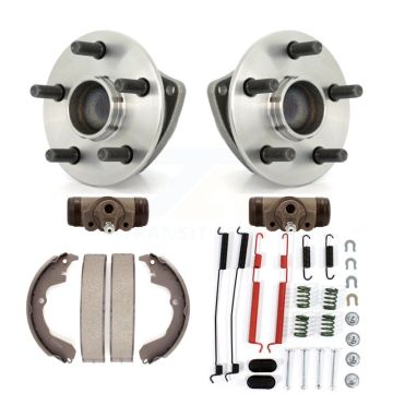 Rear Wheel Cylinders Drum Shoes Hardware Hub Bearing Kit (6Pc) For Toyota Matrix Pontiac K7D-101077
