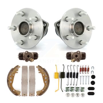 Rear Wheel Cylinders Drum Shoes Hardware Hub Bearing Kit (6Pc) For 2004-2007 Toyota Prius K7D-101078