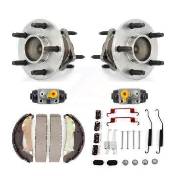 Rear Wheel Cylinders And Drum Shoes Hardware Hub Bearing Kit (6Pc) For Chevrolet Cobalt K7D-101090