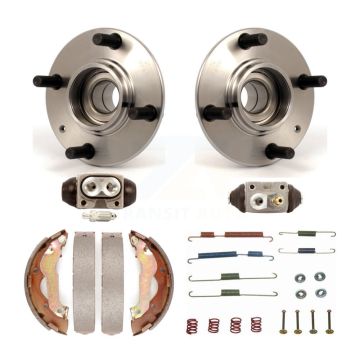 Rear Wheel Cylinders And Drum Shoes Hardware Hub Bearing Kit (6Pc) For Kia Spectra K7D-101093