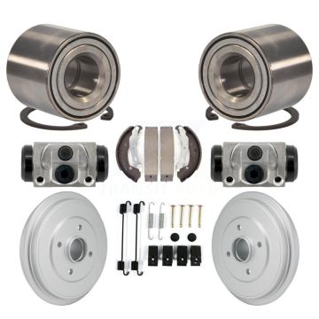 Rear Wheel Cylinders & Coated Drum Shoes Hardware Bearing Kit (8Pc) For Nissan Versa Note K7D-101176