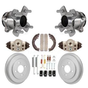 Rear Wheel Cylinders Coated Drum Shoes Hardware Hub Bearing Kit (8Pc) For 15-19 Honda Fit K7D-101187