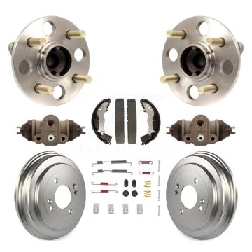 Rear Wheel Cylinders Coated Drum Shoes Hardware Hub Bearing Kit (8Pc) For Hyundai Accent K7D-101188