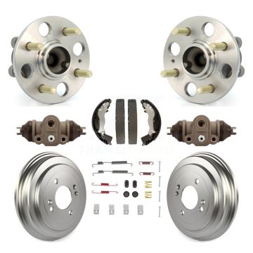 Rear Wheel Cylinders Coated Drum Shoes Hardware Hub Bearing Kit (8Pc) For Hyundai Accent K7D-101189