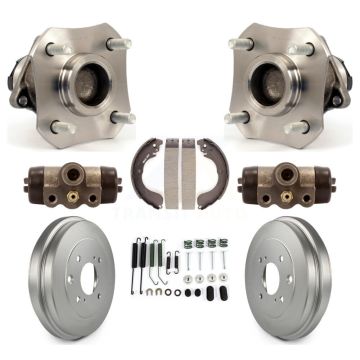 Rear Wheel Cylinders & Coated Drum Shoes Hardware Hub Bearing Kit (8Pc) For Nissan Versa K7D-101195