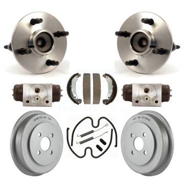 Rear Wheel Cylinders And Coated Drum Shoes Hardware Hub Bearing Kit (8Pc) For Saturn Ion K7D-101196