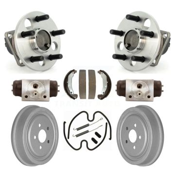Rear Wheel Cylinders Coated Drum Shoes Hardware Hub Bearing Kit (8Pc) For Pontiac Sunfire K7D-101198