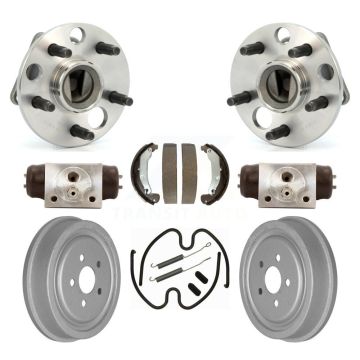 Rear Wheel Cylinders Coated Drum Shoes Hardware Hub Bearing Kit (8Pc) For Pontiac Sunfire K7D-101199