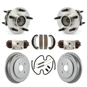 Rear Wheel Cylinders And Coated Drum Shoes Hardware Hub Bearing Kit (8Pc) For Saturn Ion K7D-101201
