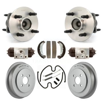 Rear Wheel Cylinders & Coated Drum Shoes Hardware Hub Bearing Kit (8Pc) For Chevrolet G5 K7D-101202