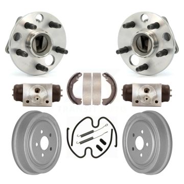 Rear Wheel Cylinders And Coated Drum Shoes Hardware Hub Bearing Assembly Kit (8Pc) For K7D-101204