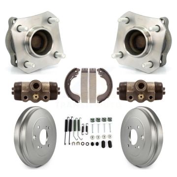 Rear Wheel Cylinders & Coated Drum Shoes Hardware Hub Bearing Kit (8Pc) For Nissan Sentra K7D-101206