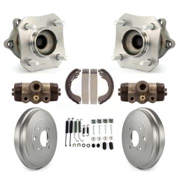 Rear Wheel Cylinders & Coated Drum Shoes Hardware Hub Bearing Kit (8Pc) For Nissan Sentra K7D-101207