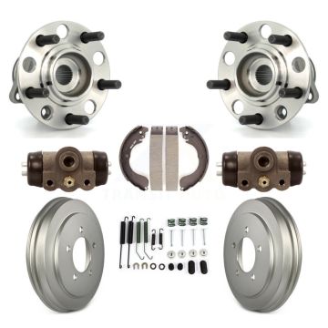 Rear Wheel Cylinders & Coated Drum Shoes Hardware Hub Bearing Kit (8Pc) For Jeep Patriot K7D-101209