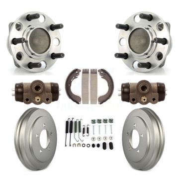 Rear Wheel Cylinders & Coated Drum Shoes Hardware Hub Bearing Kit (8Pc) For Dodge Caliber K7D-101211