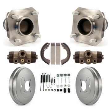 Rear Wheel Cylinders & Coated Drum Shoes Hardware Hub Bearing Kit (8Pc) For Nissan Versa K7D-101212